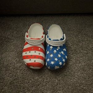 American flag Crocs - Men size 6 Women’s size 8